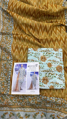 Safina 3pcs unstitched Slub khaddar/cotton 010-B