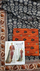 Safina 3pcs unstitched Slub khaddar/cotton 006-A