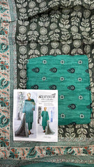 Safina 3pcs unstitched Slub khaddar/cotton 006-C