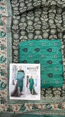 Safina 3pcs unstitched Slub khaddar/cotton 006-C