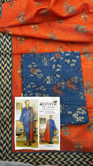 Safina 3pcs unstitched Slub khaddar/cotton 019-B