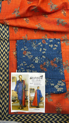Safina 3pcs unstitched Slub khaddar/cotton 019-B