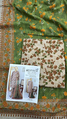 Safina 3pcs unstitched Slub khaddar/Cotton 014-A