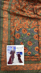 Safina 3pcs unstitched Slub khaddar/cotton 016-A