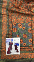 Safina 3pcs unstitched Slub khaddar/cotton 016-A