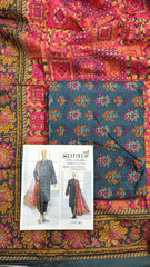 Safina 3pcs unstitched Slub khaddar/cotton 020-B