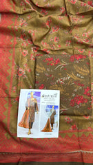 Safina 3pcs unstitched Slub khaddar/cotton 018-A