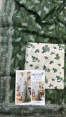 Safina 3pcs unstitched Slub khaddar/cotton 015-B