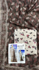 Safina 3pcs unstitched Slub khaddar/cotton 015-A