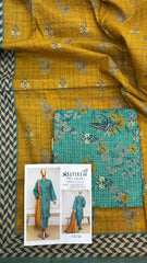 Safina 3pcs unstitched Slub khaddar/cotton 019-C