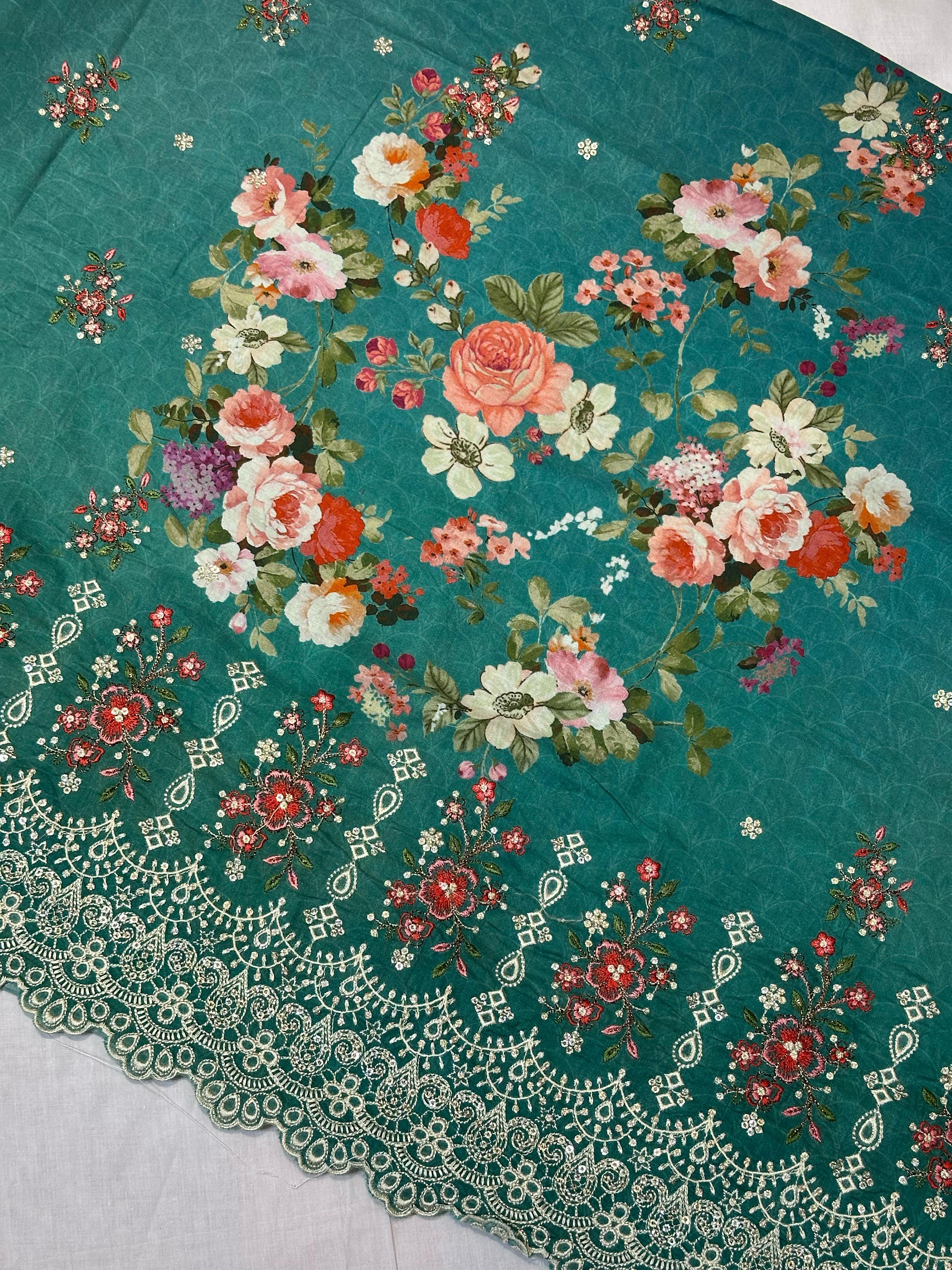 Bin Saeed Embroiderd Lawn Unstitched 3 Piece - AS - 2224 -  - Summer Collection