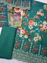 Bin Saeed Embroiderd Lawn Unstitched 3 Piece - AS - 2224 -  - Summer Collection