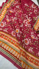 Bin Saeed Embroiderd Lawn Unstitched 3 Piece - AS - 2529 - Mustard - Summer Collection