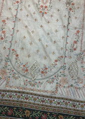 Bin Saeed Embroiderd Lawn Unstitched 3 Piece - AS - 2528 - beige - Summer Collection
