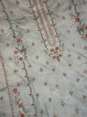 Bin Saeed Embroiderd Lawn Unstitched 3 Piece - AS - 2528 - beige - Summer Collection