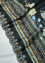 Bin Saeed Embroiderd Lawn Unstitched 3 Piece - AS - 2527 - black- Summer Collection