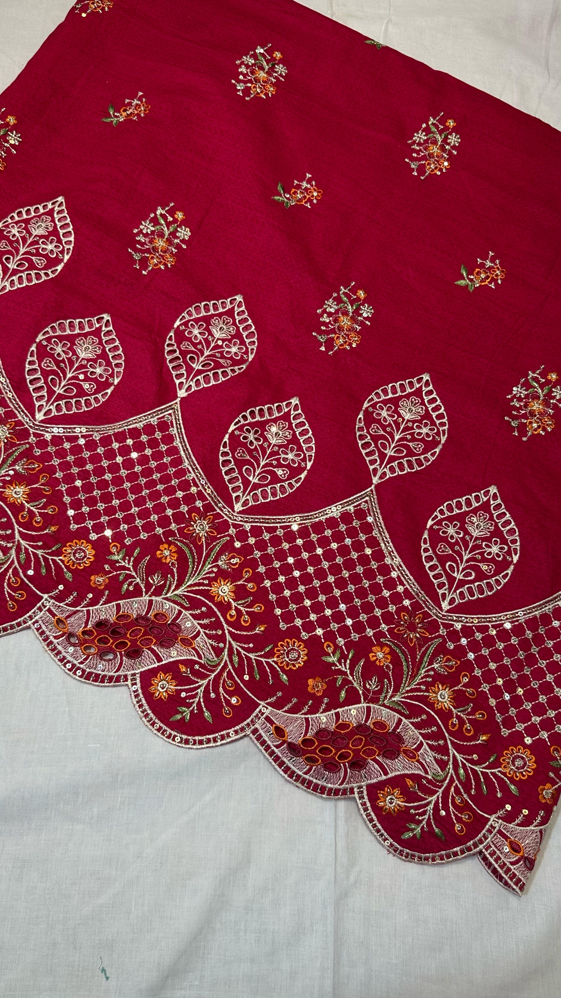 Bin Saeed Embroiderd Lawn Unstitched 3 Piece - AS - 2529 - Mustard - Summer Collection