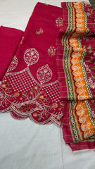 Bin Saeed Embroiderd Lawn Unstitched 3 Piece - AS - 2529 - Mustard - Summer Collection