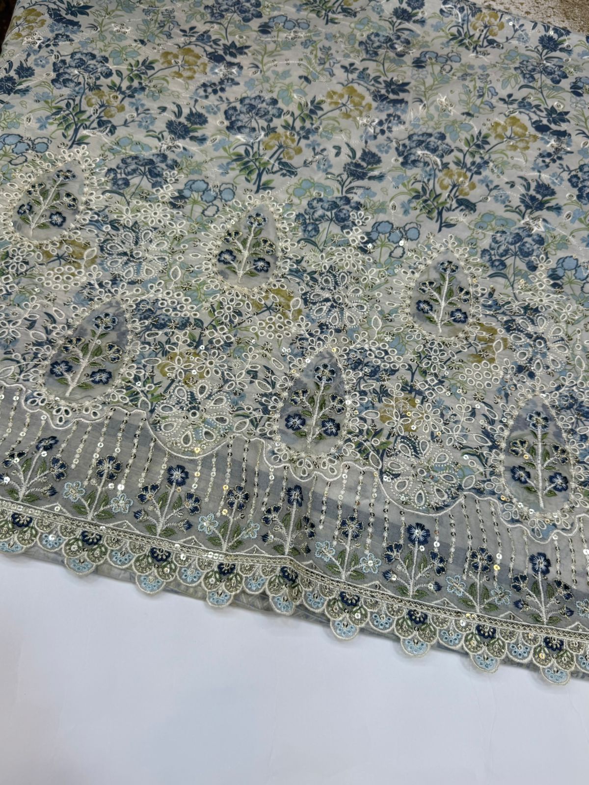 Bin Saeed Embroiderd Lawn Unstitched 3 Piece - AS - 2627 - Summer Collection