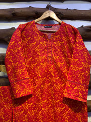 2-Piece Printed Cord Set – Stylish Casual Wear | D-22