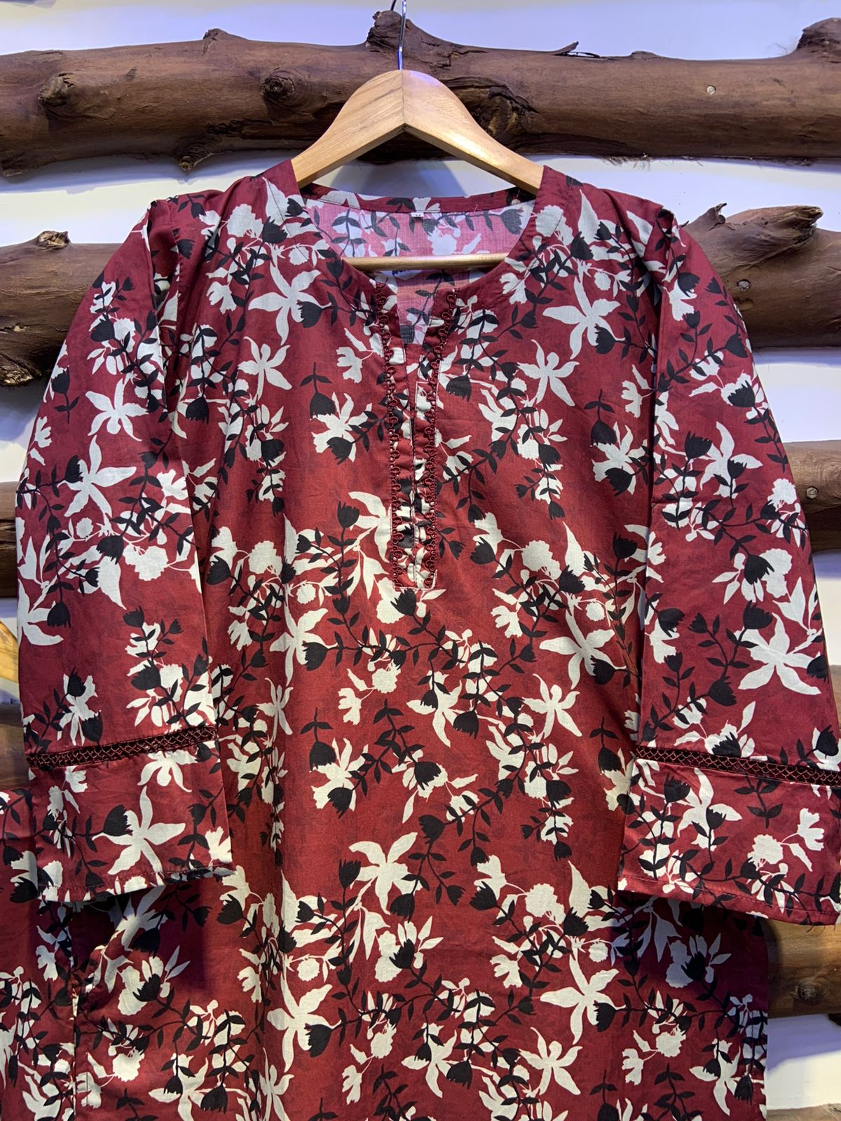 2-Piece Printed Cord Set – Stylish Casual Wear | D-22