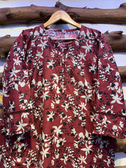 2-Piece Printed Cord Set – Stylish Casual Wear | D-22
