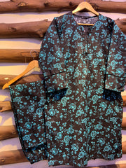 2-Piece Printed Cord Set – Stylish Casual Wear | D-20