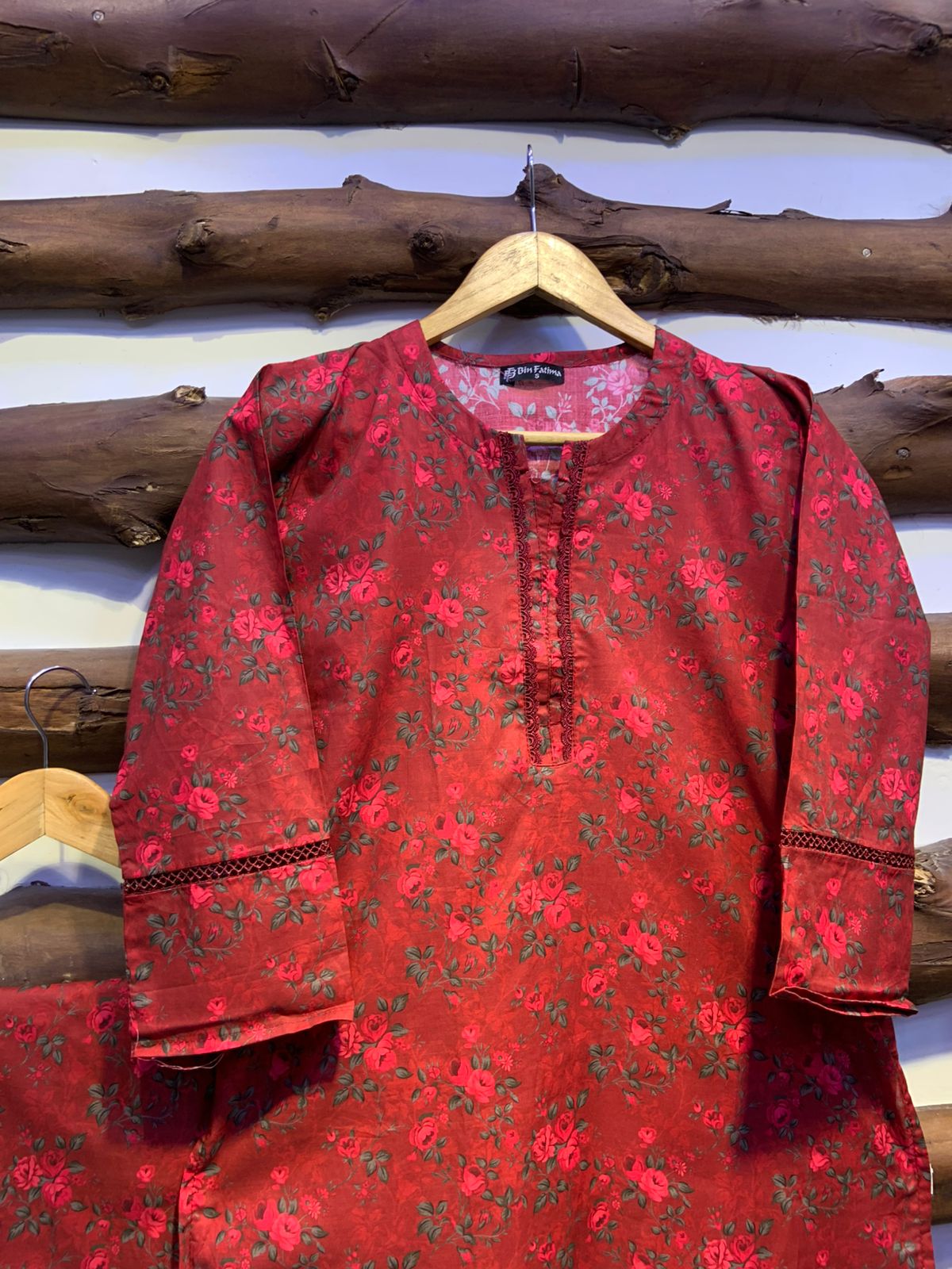 2-Piece Printed Cord Set – Stylish Casual Wear | D-18