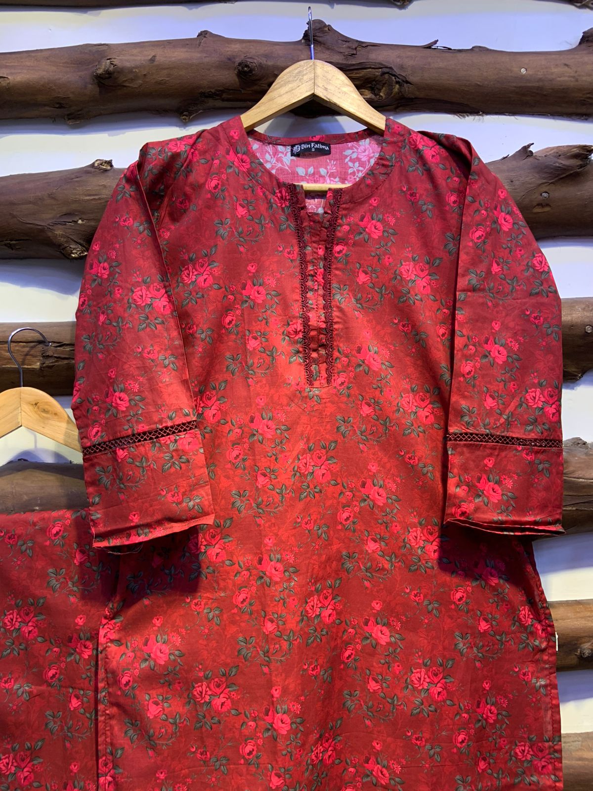 2-Piece Printed Cord Set – Stylish Casual Wear | D-18