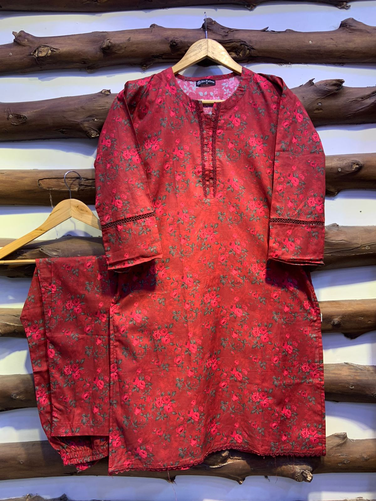 2-Piece Printed Cord Set – Stylish Casual Wear | D-18