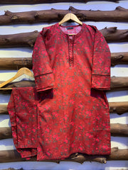 2-Piece Printed Cord Set – Stylish Casual Wear | D-18