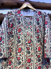 2-Piece Printed Cord Set – Stylish Casual Wear | D-17
