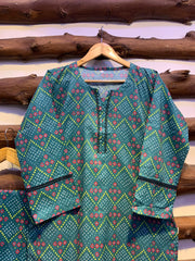 2-Piece Printed Cord Set – Stylish Casual Wear | D-16