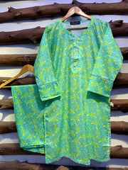 2-Piece Printed Cord Set – Stylish Casual Wear | D-15