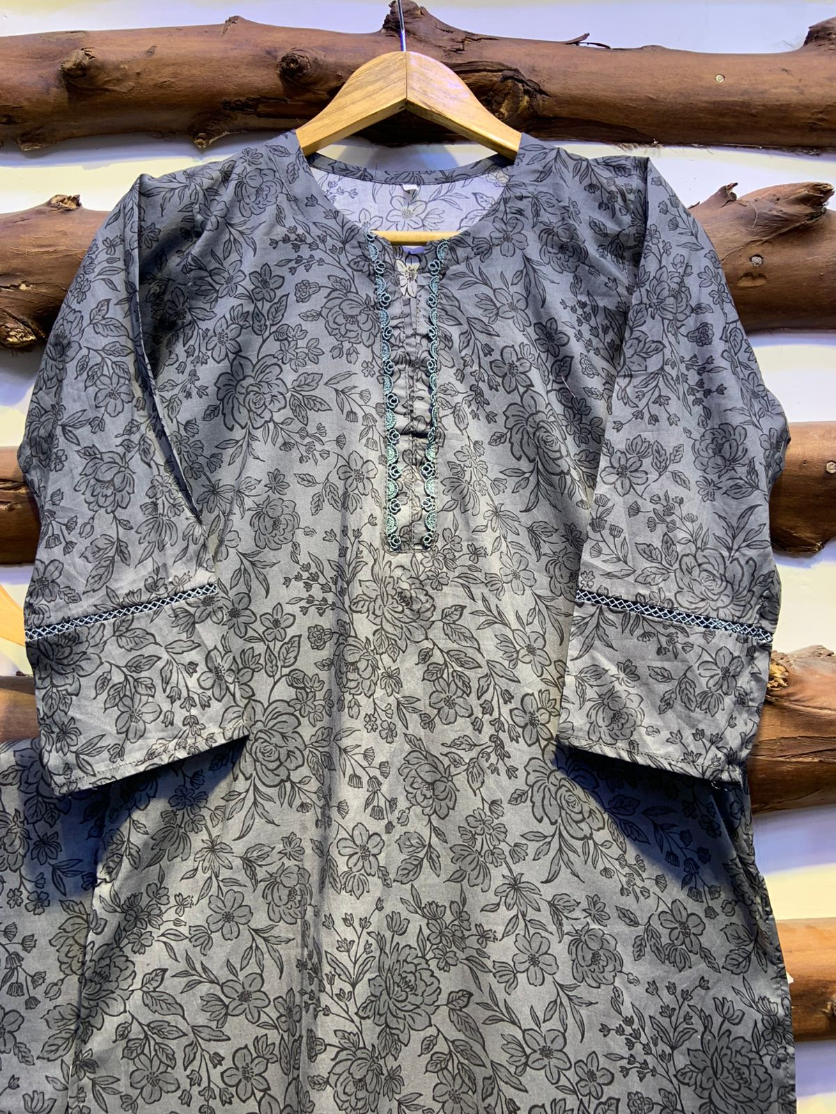2-Piece Printed Cord Set – Stylish Casual Wear | D-14