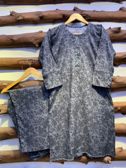 2-Piece Printed Cord Set – Stylish Casual Wear | D-14