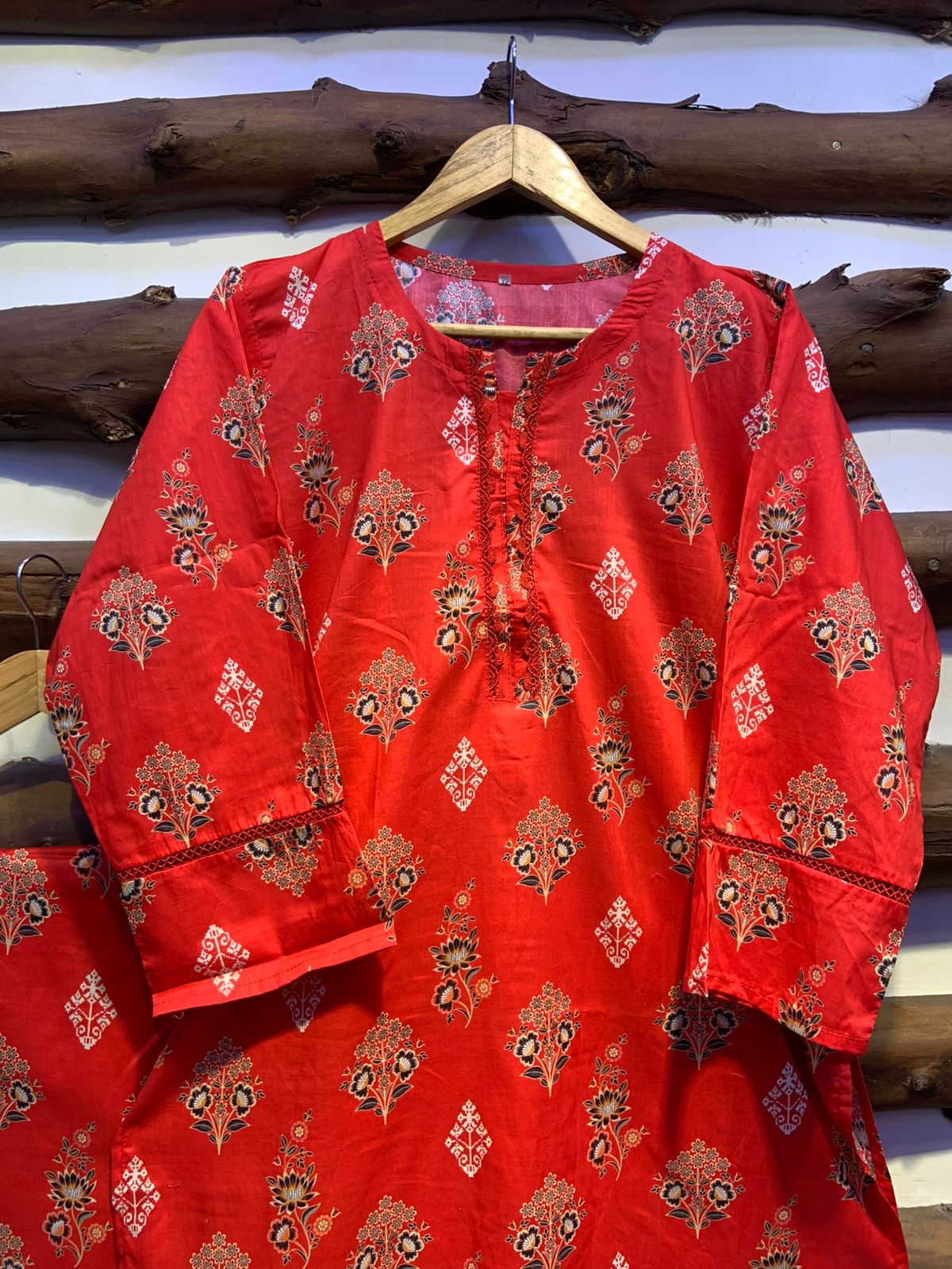 2-Piece Printed Cord Set – Stylish Casual Wear | D-13