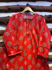 2-Piece Printed Cord Set – Stylish Casual Wear | D-13