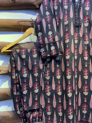 2-Piece Printed Cord Set – Stylish Casual Wear | D-11
