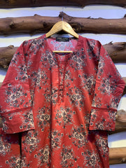 2-Piece Printed Cord Set – Stylish Casual Wear | D-08