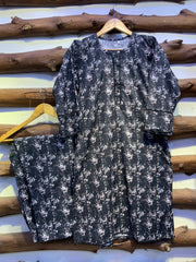 2-Piece Printed Cord Set – Stylish Casual Wear | D-06