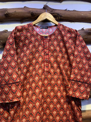 2-Piece Printed Cord Set – Stylish Casual Wear | D-05