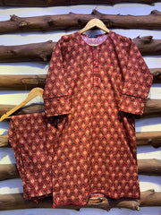 2-Piece Printed Cord Set – Stylish Casual Wear | D-05