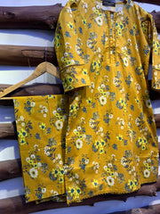 2-Piece Printed Cord Set – Stylish Casual Wear | D-04