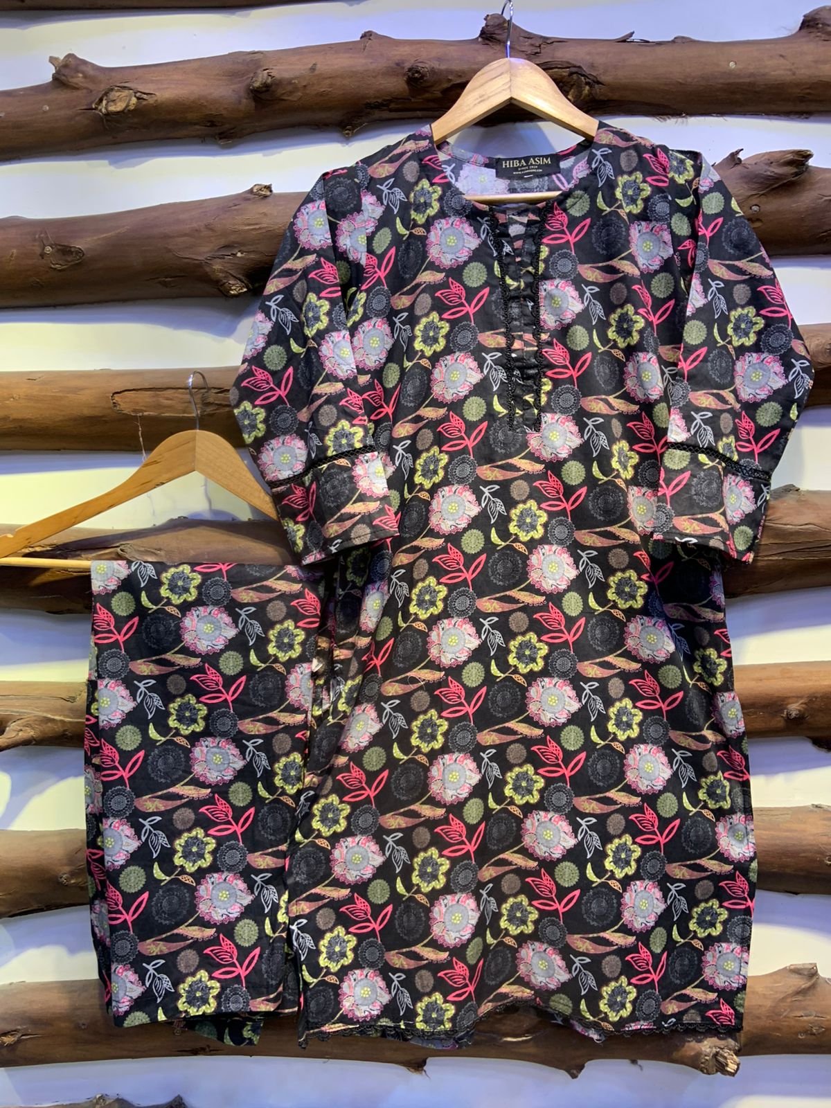 2-Piece Printed Cord Set – Stylish Casual Wear | D-03