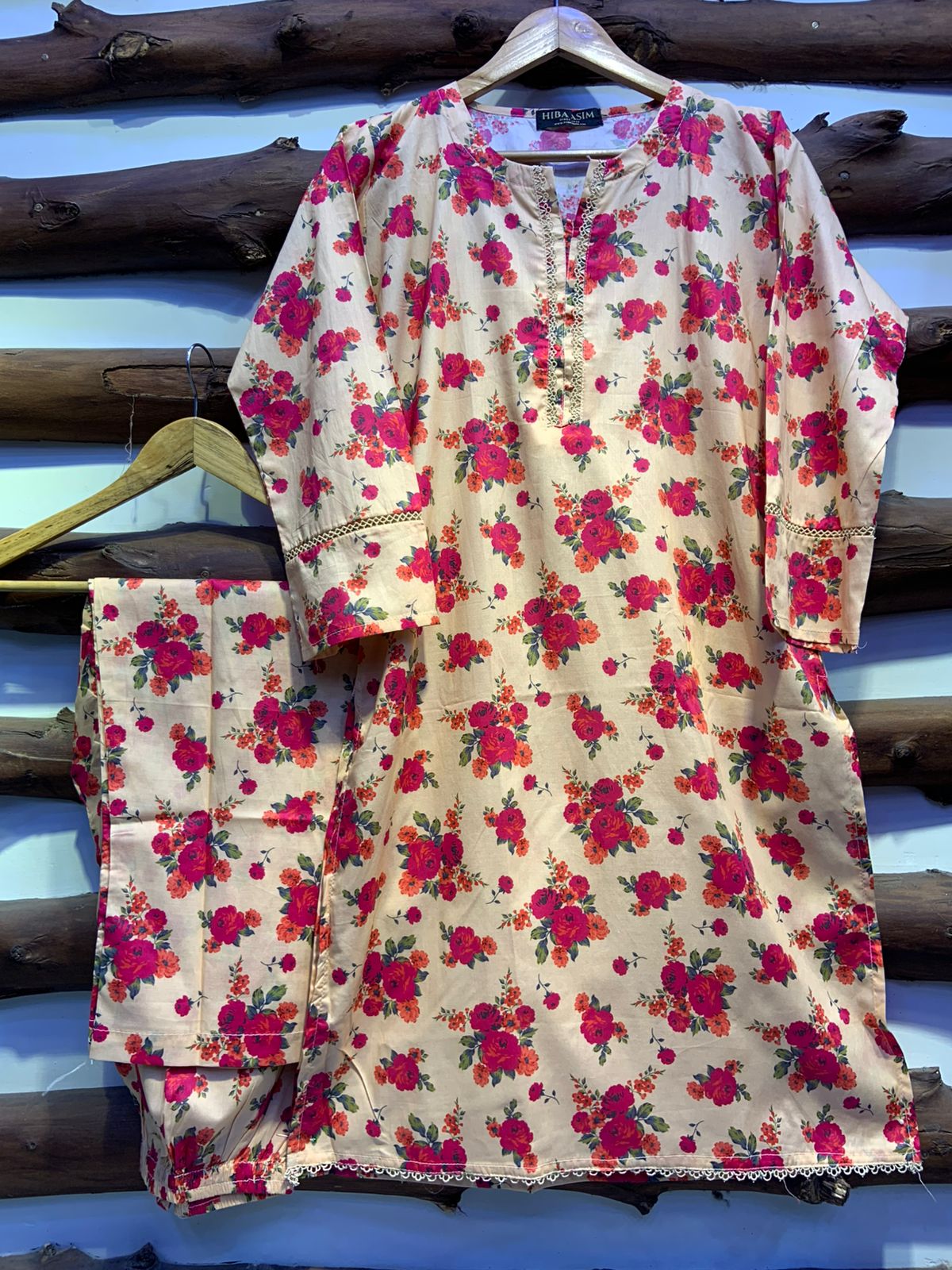 2-Piece Printed Cord Set – Stylish Casual Wear | D-01