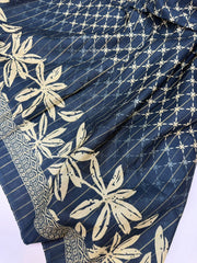 Bin Saeed Printed Khaddar Unstitched 3 Piece Suit - BS25KHD -Blue- Winter Collection