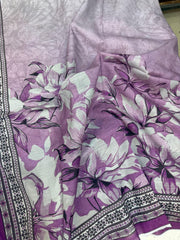 Bin Saeed Printed Khaddar Unstitched 3 Piece Suit - BS25KHD -White- Winter Collection