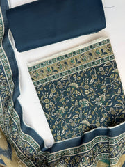 Bin Saeed Printed Khaddar Unstitched 3 Piece Suit - BS26KHD -CREAM- Winter Collection