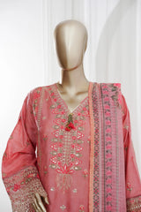 Bin Saeed Stitched 3 Piece Luxury Jacquard Vol-01 Suit-JAQ-2926-PEACH